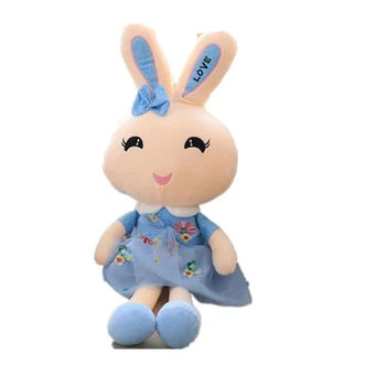 Deťom Plyšového plyšové hračky Roztomilý králik láske s šaty dieťa dieťa na narodeniny, Vianoce, Valentína darček