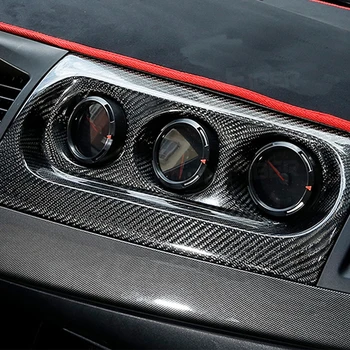 Carbon Fiber, Na Mitsubishi Lancer Evolution EVO 10X M7 2008-2012 Triple 3 Dash Rozchod Pod Držiteľ Panel Výbava Kryt Príslušenstvo
