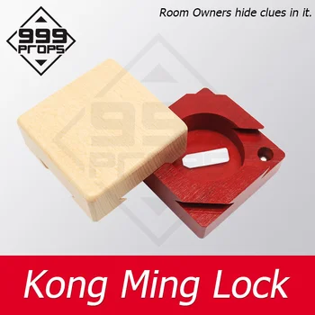 Puzzle zamknuté Kong Ming Zámok pre skryté stopy Uniknúť miestnosti hry 3D drevené prop box puzzle dávnych duševného zámok dodávateľa
