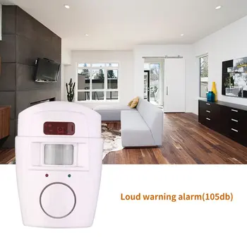 LESHP 105db Bezdrôtový PIR Snímač Pohybu Alarm pre Home Security Anti-theft Detektor Pohybu Alarm Systém s 2 Diaľkové ovládanie