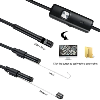 7mm Android Endoskopu Fotoaparát Vodotesný IP67 Podporu OTG a UVC Smartphone Snake HD Mini Usb Endoskop Auto / PCB Inšpekcie