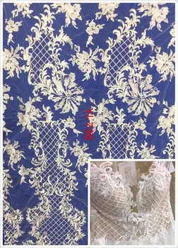 Najnovšie Afriky Šnúrky SYJ-42918 Čisté Materiály francúzskej Čipky a Tylu Textílie, Nigérijský Kábel Čipky Guipure Textílie