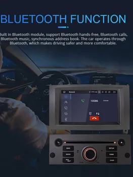 Pre Peugeot 407 DVD Prehrávač Auto Multimédiá GPS Audio Video Raido Navigačné koliesko NAVI Prehrávač Integrovaný CarPlay 360 BirdView 3D