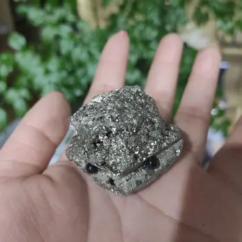 Pyritom klastra kameň rezbárstvo dekorácie malý ježko 1pcs