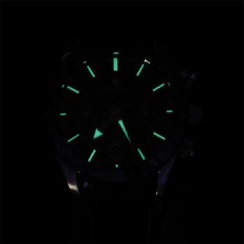 Proxima Mužov Chronograf Hodinky 40 MM Pilot Príručka Vietor Mechanické Náramkové hodinky Vojenské 100M Vodotesné C3 Svetelný Sapphire ST1902