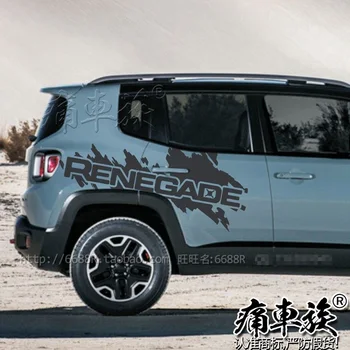 Auto samolepky PRE Jeep Renegade telo exteriérové dekorácie vlastné módne off-road obtlačky