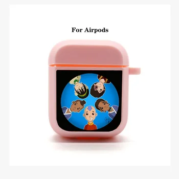 Mäkké Silikónové Bluetooth Ochranné Slúchadlá Prípade Anime Avatar AirPods puzdro Apple AirPods Slúchadlá taška