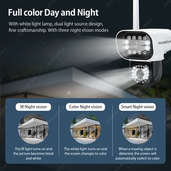 3MP Zabezpečenia WIFI Kamera Video Cam Podpora TF Karty, 4X Digitálny Fotoaparát Sleduje Dva v Jednom s Videnie v Noci Domov Asistent