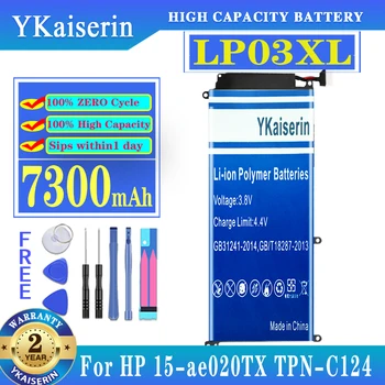YKaiserin LP03XL 7300mAh Batérie pre HP Envy 15 15-ae020TX TPN-C124 TPN-C122 807417-005 807211-121 HSTNN-DB6 HSTNN-DB7C