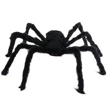 Hot Predaj 75 cm Náhodné Farby Halloween Dodávky Rekvizity Bar Dekorácie Farebné Celé Čierne Plyšové Spider Dekorácie Dodávky