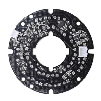 Infračervené 36 IR LED Iluminátor Doska Doska Pre CCTV CCD Bezpečnostné Kamery & 850Nm Nočné Videnie Priemer 54 mm