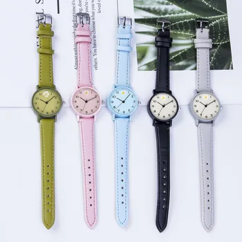 2021 Ženy, Jednoduché Vintage Malé Hodinky Módne Kožené Pútko Príležitostné Športové Náramkové Hodiny Šaty náramkové hodinky Reloj mujer