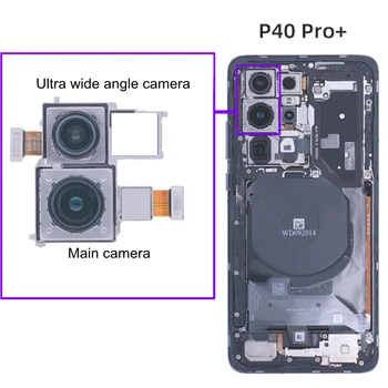 Predná & Zadná Kamera Pre Huawei P40 Plus Čelí & Zadná Ultra širokouhlý Fotoaparát Konektor Teleobjektív Modul Flex Kábel Replacem