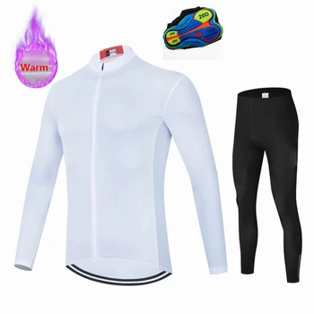 2021 Dlhý Rukáv Cyklistické Oblečenie Triatlon Zimné Thermal Fleece Mužov MTB Cyklistické Oblečenie, Cyklistické Oblečenie Auta Cyklistické Oblečenie