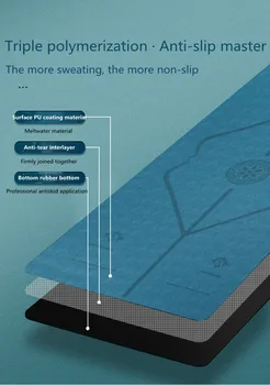 Lezyan Exkluzívne Najnovšie Páva Pierko Vzor PU Prírodného Kaučuku Yoga Mat Telo Line Potu-absorpčné Non-slip Športové Fitness