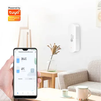 Tuya Wifi Smart Teplota A Vlhkosť, Senzor Real-time Monitoring Inteligentný Život APLIKÁCIU Diaľkové Ovládanie Práce S Alexa Domovská stránka Google