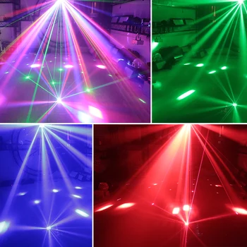 LED Laserových Impulzov Disco DJ Lúč Diaľkové Ovládanie DMX RGBW Mieste Fáze svetelný Efekt Party Dance Club Butterfly Svadobné Svetlo