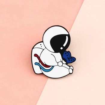 Roztomilý Vlastný Malý Priestor Dieťa Astronaut Spaceman Kozmonaut Odznaky Kolekcia Brošní Smalt Preklopke Kolíky Pre Ženy, Deti Príslušenstvo