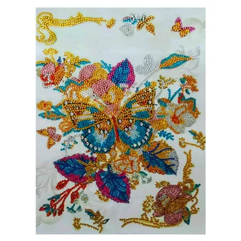 Diy Diamond Výšivky Mozaiky Maľovanie Cross Stitch,Špeciálne Tvarované Krištáľovo Jasný Korálky Coloful Motýle a kvety Decoratio
