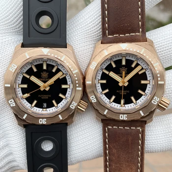 NOVÉ Bronzové Dive Watch STEELDIVE SD1947S Vintage Hodinky Sapphire Crystal 1000M Nepremokavé Automatické Mechanické Náramkové hodinky Pre Mužov