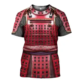 Najlepší Nový Samuraj Brnenie 3D Vytlačené T Shirt Lete Mužov Harajuku Bežné Streetwear Brnenie Krátke Rukáv Top