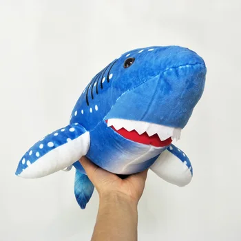 Cartoon simulácia veľký biely žralok bábika Deti, Plyšové Hračky Vianočný darček Deti plyšová morských rýb biela bodka shark vankúš
