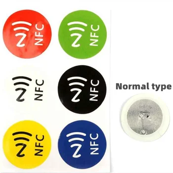 6Pcs RFID lepidlo label nálepka Univerzálny Štítok NFC Nálepky NTAG 213 Všetky NFC Telefóny llavero Token