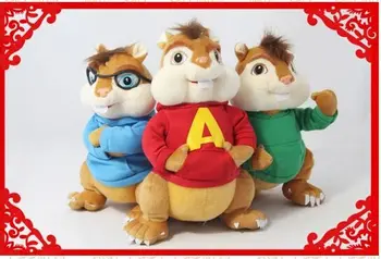 3 kusy sada Film & TV myši hračka - krásna Hračka roztomilý Alvin, Simon, Theodore bábika o 25 cm