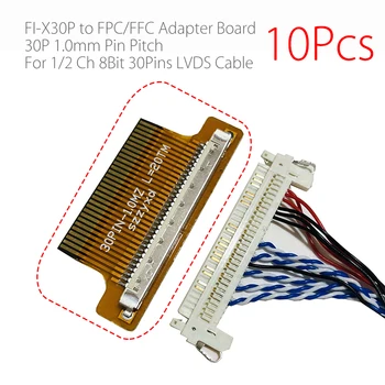 1ch 2 8 bit 30pins FI-X30P na PFC FFC 30Pin 1mm pružného plochý kábel Adaptér Doska Converter Konektor pre lcd led controller