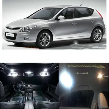 Interiérové LED Auto Svetlá Pre Hyundai i30 izba dome mapa čítanie nohy dvere lampa bez chýb 9pc