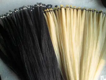 20PCs Mongolsko Konské Chvosty Husle Čela Vlasy, vrátane 10PCs Čierna a 10PCs Biela 81cm na 83cm