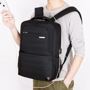 Nabíjanie pomocou pripojenia USB Laptop Backpack 15.6 palcový Notebook Notebook Ženy Muži Nepremokavé Školské tašky Pre Dospievajúcich College Cestovný Batoh Nylon