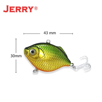 Jerry 43mm 7.7 g Lipless Crankbait Hrkajúce Vibrácií Ultralight Sladkovodné Potopenie Pevného Rybárske Lure VIB
