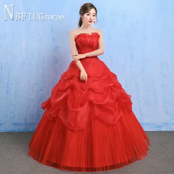2021 Nový Kórejský Bez Ramienok Tehotné Ženy, Svadobné Šaty Červenej Farby Čipky Štíhle Ženské Šaty