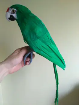 Veľké simulácia zelený papagáj model pena&kožušín, papagáj bábika darček asi 45 cm 1234