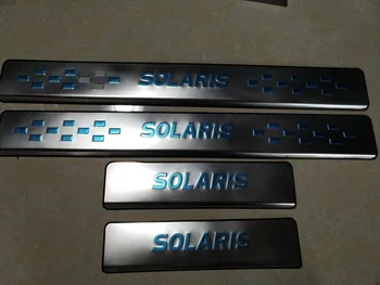 Dvere parapetné dosky pre Hyundai Solaris , z nehrdzavejúcej ocele,auto príslušenstvo
