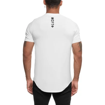 Muži Tvorivého Tlačené-Krátke rukávy Nový Jednoduchý Dizajn Top Klesnutie Tričko Športové Fitness T-shirt