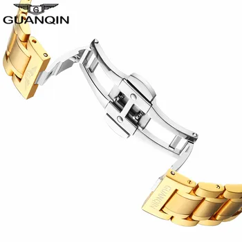 2021 GUANQIN Automatické Hodinky Zlaté Mechanické Hodinky Mužov Top Značky Luxusné Muž Hodiny Svietiace Auto Dátum Vode Odolný Náramkové hodinky