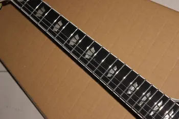 Nový štandard custom semi duté telo jazz Sunburst elektrická gitara farba tiger plameň top gitaar s napríklad vibrato systém