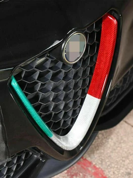 Reálne Suché karbónová Predná Mriežka Strane Krytu vhodné na Alfa Romeo Giulia 2017-2020
