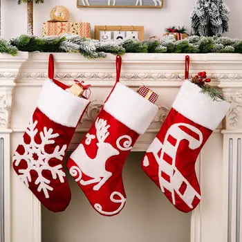 Vianočné Pančuchy S Barlu Darčeková Taška Dekoratívne Vianočné Ponožky Pre Rodinné Party Dekorácie Visí Pančuchy