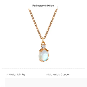 2021 Trend Elegantné Šperky Reťazca Crystal Zvierat Prívesok Náhrdelník Unquie Zlatá Farba Ženy Módny Náhrdelník Veľkoobchod X042