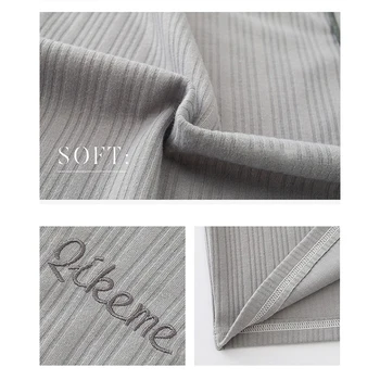 Jeseň Bavlna kórejský Štýl 2 Kusy Pyžamá pre Mužov Priedušné oblečenie pre voľný čas Jednoduchý Pyžamo Pohodlné Sleepwear Módny Odev
