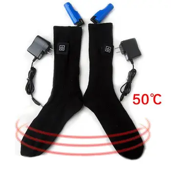 1Pair Kúrenie Ponožky Nabíjateľná Elektrické Kúrenie Ponožky Teplé Nohy Ohrievačov Elektrické Otepľovanie Pre Lov Ice Rybolov, Lyžovanie