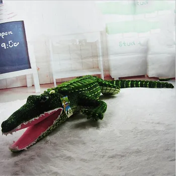200 cm(78.75 palca) Super Veľké Veľkosť Reálnom Živote Krokodíla Leží Plyšový Vankúš Mat Plyšové plyšová Cartoon Plyšové Hračky Deti Cenu Dar