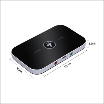 Bluetooth 5.0 Audio Prijímač, Vysielač, Batéria 300Mah 3.5 mm AUX Jack Stereo Hudby Bezdrôtových Adaptérov Pre TV Auto POČÍTAČ Slúchadlá