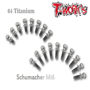 Pôvodné T funguje TP-048 64 Titán guličkové Konci nastaviť Pre Schumacher Mi6 profesionálne Rc časť