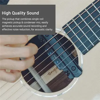 Gitarové Príslušenstvo Hudobné nástroje Dual-channel Systém Predzosilňovač Soundhole Gitara Pickup s Objemom & Tone Control