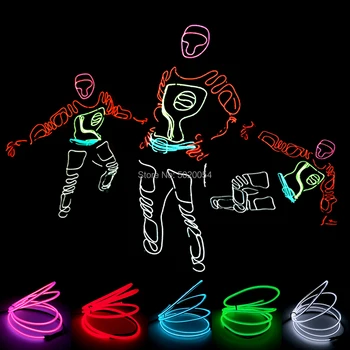 Farebné Robot Cosplay Blikajúce Svetlo Až Oblečenie Osvetlené EL Drôt Tanečných Kostýmov Fáze Výkonu Neon Led Svietiace Oblečenie