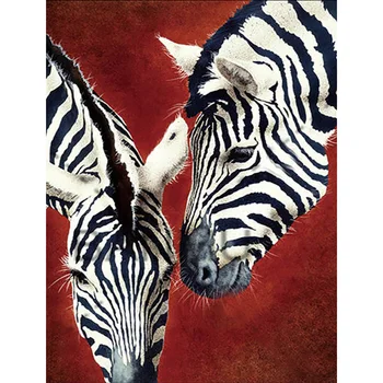 DIY 5D Diamond Maľovanie Zebra Diamond Umenie Výšivky Zvierat Cross Stitch Plné Kolo/Štvorcových Vŕtať Mozaiky Domov Dekor Ručné Darček